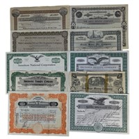 Vintage Various Common Stock Certificates