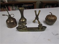 brass ship & items