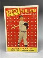 1958 TOPPS MICKEY MANTLE #487