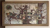 Mid Century Abstract Framed Tile