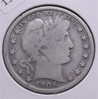 1906 O BARBER HALF DOLLAR G