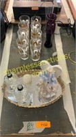 Glasses set, vase, household decor