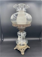 Vintage Glass Victorian Style Oil Lamp