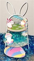 NEW Tiered Bunny Tray/Table Top Easter Decor