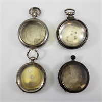 (4) POCKET WATCH CASES - 8s & 12s