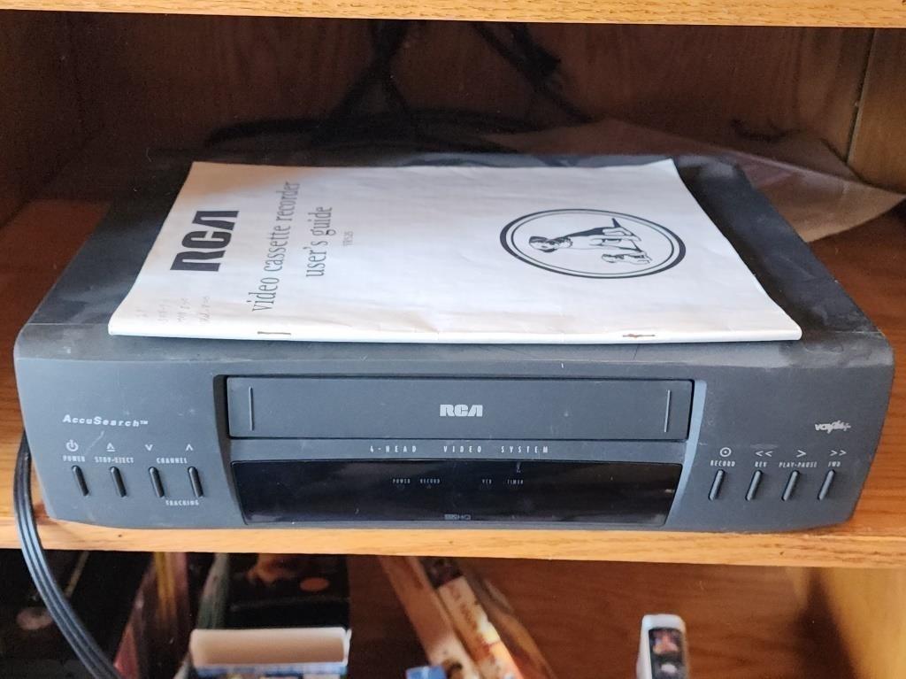 VCR player and Recorder With Book