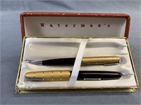 Waterman 14K Nib 1949 Crusader Taperite Pen Set