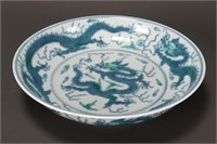 Chinese Dou-cai Porcelain Dragon Bowl,