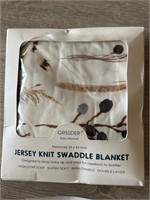 Jersey Knit Swaddle Blanket 34x44 inch