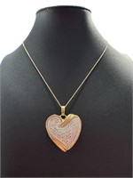 Quality 1.00 ct Open Heart Designer Necklace
