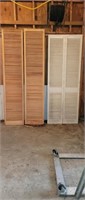 2 Wood Shutters and Bifold Door