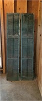 2 Vintage Wood Shutter Doors