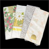 4 Mid Century Hallmark Paper Table Cloths