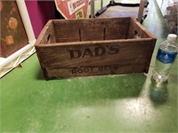 Dad's Root Beer Bottling Wooden Crate Rustic