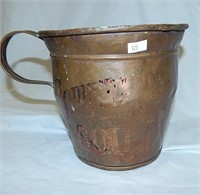 Antique Copper Pot Pitcher with Handle