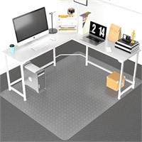 Office Chair Mat For Carpeted Floor, 63"x51" Clear