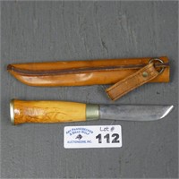 Engraved Fixed Blade Knife & Sheath