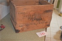 OLD GRAND DAD WOODEN CRATE, 17X13X12