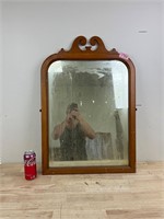 Vintage wood framed mirror ART