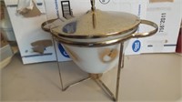 Fire-King Chafing Dish w/Stand