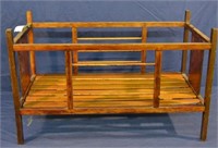 Antique Hand Made Wooden 28" Baby Doll Crib
