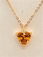 Citrine 1.15ct Pendant Gold/925 silver