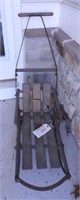 Lot #2002 - Antique child’s wooden and metal push