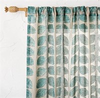 1pc Sheer Vines Burnout Window Curtain Panel Green