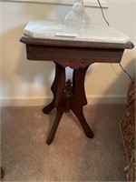 Victorian End Table with Marble Top