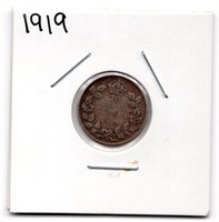 1919 Canada 10 Cent Silver Coin
