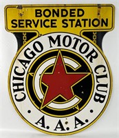 Vtg DSP Chicago Motor Club AAA Gas Station Sign