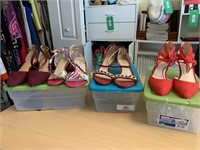 (4) Assorted Women's Red Shoes