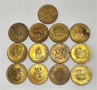 Old Canada Provincial Tokens Lot of 13