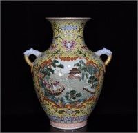 Chinese famille rose porcelain vase