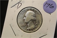 1941-D Washington Silver Quarter