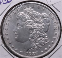 1887 MORGAN DOLLAR AU