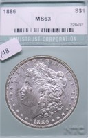 1886 NNC MS63 MORGAN DOLLAR