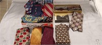 Lot Of Bow Ties And Neck Ties, Some Silk Ties.