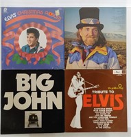 4 JOHN DEERE ELVIS LP RECORDS