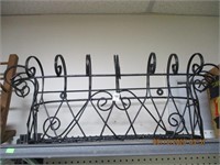 Wrought Iron Wall Mount Flower Basket