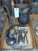 FLAT OF SLIVERPLATE AND SILVERWARE