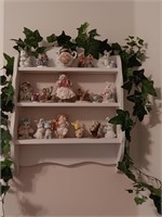 Shelf full of bunnies and shelf.