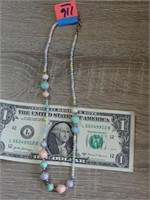 Pastel Colored Beads Choker Necklace