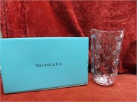 Tiffany & Co. Crystal vase w/box.
