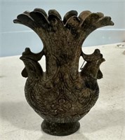 Jade Carved Rooster Vase