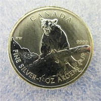 2012 CANADA COUGAR 1 OZ .9999 PURE SILVER