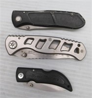 (3) Folding knives longest blade is 3.25".