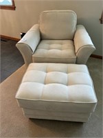 Suade Living Room Chair with Ottoman