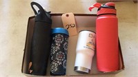 Travel mugs, water bottles
