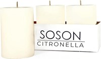 Simply Soson Candle - Pillar Candles Ivory - 3x4